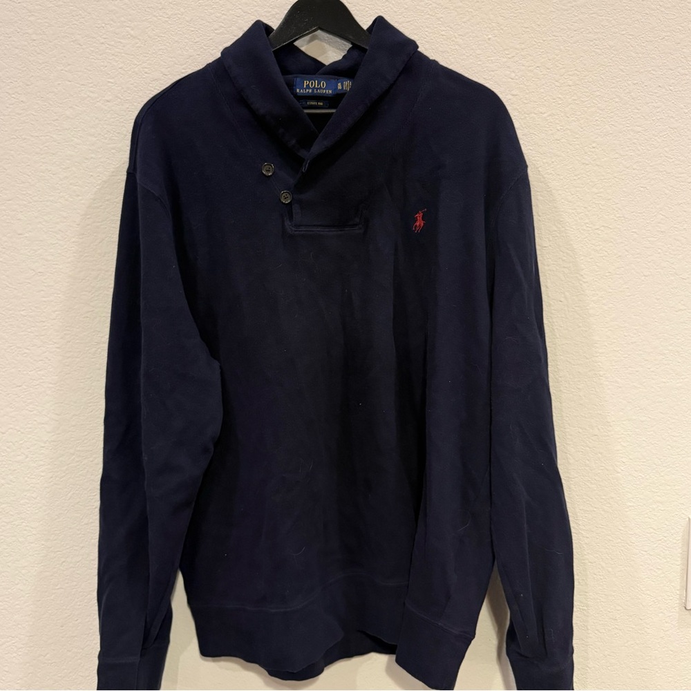 Polo Ralph Lauren Navy Men’s Estate Bib Sweater XL 26x27